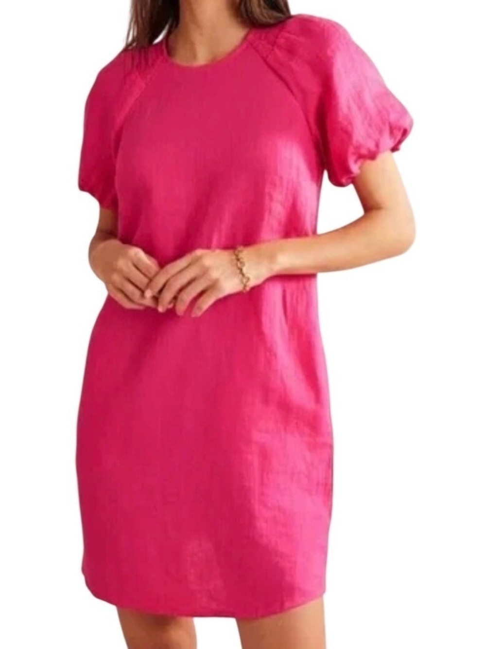 New with tags Hot pink linen dress by Boden size 6R